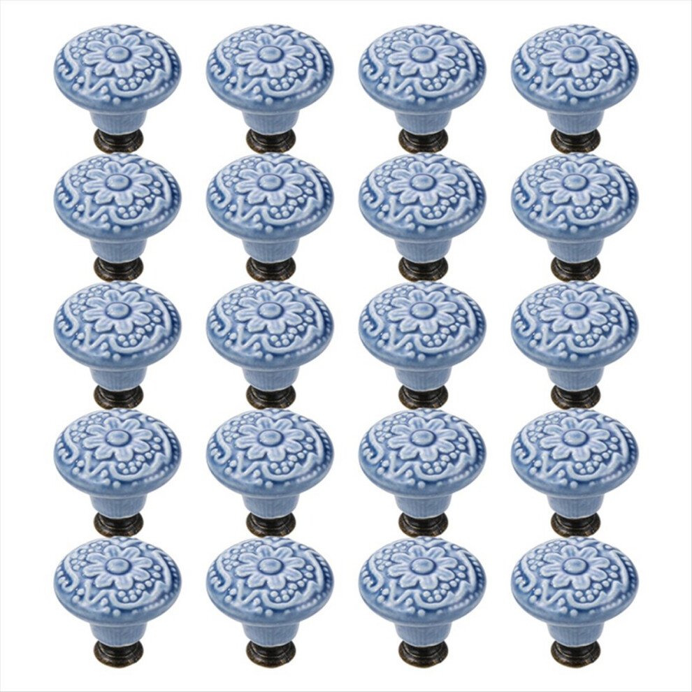 20 Pcs Drawer Pull Handles Round Cabinet Knobs Door Knobs