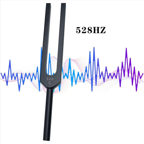 Διαπασών, 528 Hz Διαπασών για Θεραπευτικό Τσάκρα, Μαύρο 2