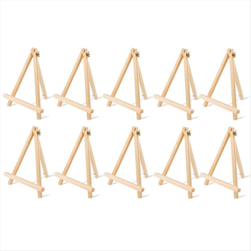 10 caballetes de madera de 23 cm con trípode para pintar.