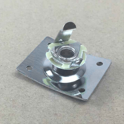 6Pcs Square Guitar Input Jack, Guitar Jack Socket, Part Silver 2