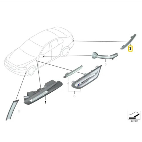 Luz de advertência do refletor do para-choque traseiro esquerdo automático para 2