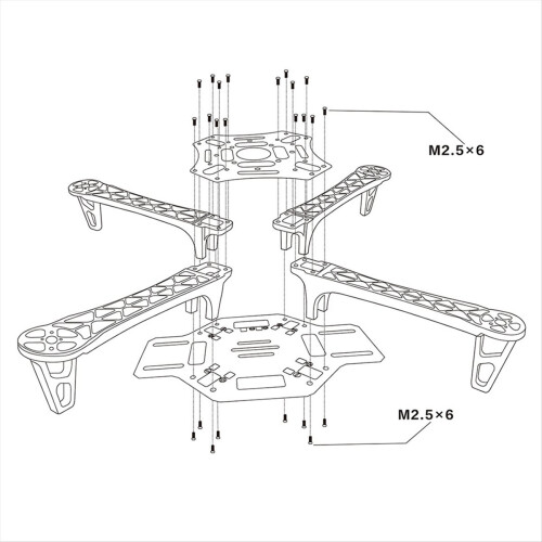 F450 4- Quadcopter Rammesæt til KK RC Quadcopter 1