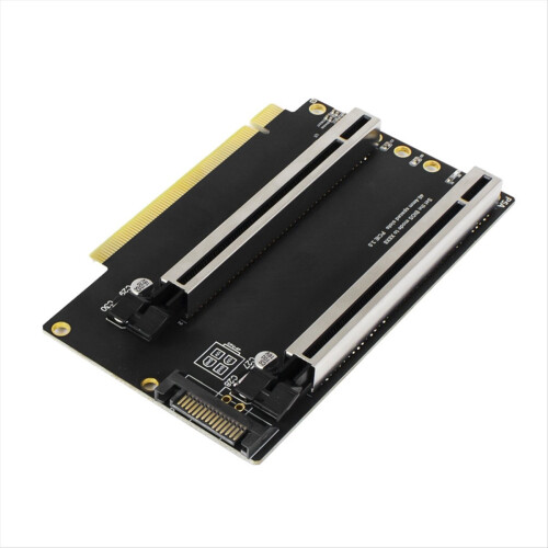 PCIE 3.0 X16 1 til 2 udvidelseskort Gen3 splitkort 2