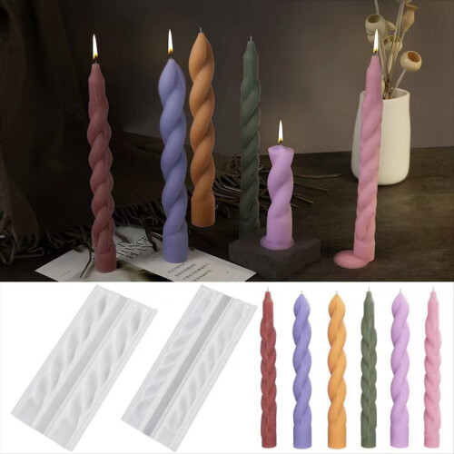 2 st DIY långremsa kyrkljus silikonform 1