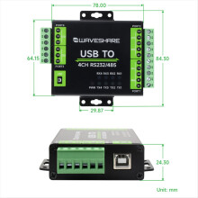 Konwerter interfejsu USB na RS232/485 FT4232HL dla systemu Linux