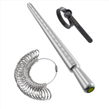 Ring Sizer Measuring Tool Set with Magnifying Glass, for Ring Repair