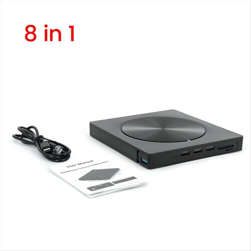 Φορητή εξωτερική μονάδα οπτικού δίσκου USB3.0/Type-C με οκτώ σε ένα σύστημα εγγραφής 2