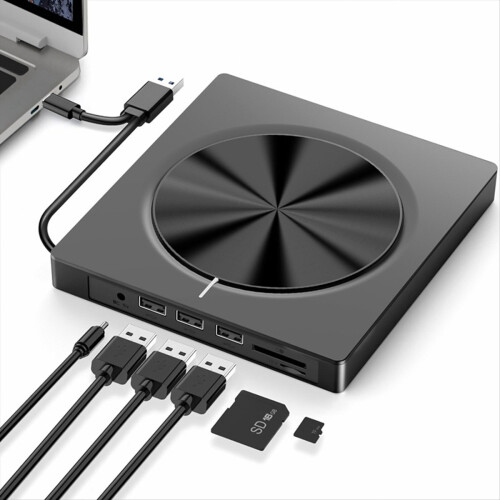 Φορητή εξωτερική μονάδα οπτικού δίσκου USB3.0/Type-C με οκτώ σε ένα σύστημα εγγραφής 1