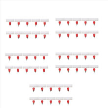 Kycklingnipplar T-kopplingar - Automatiska vattenautomater för fjäderfän, 10-pack
