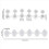 25 Strips Empty Paint Pots Strips Mini Clear Storage for Classrooms 3
