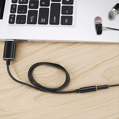 Προσαρμογέας ήχου USB σε υποδοχή 3,5 mm και υποδοχή μικροφώνου για , , υπολογιστή 1