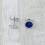 1 paio di gemelli da uomo alla moda, rotondi, per camicia (argento + blu) 5