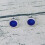 1 paio di gemelli da uomo alla moda, rotondi, per camicia (argento + blu) 7