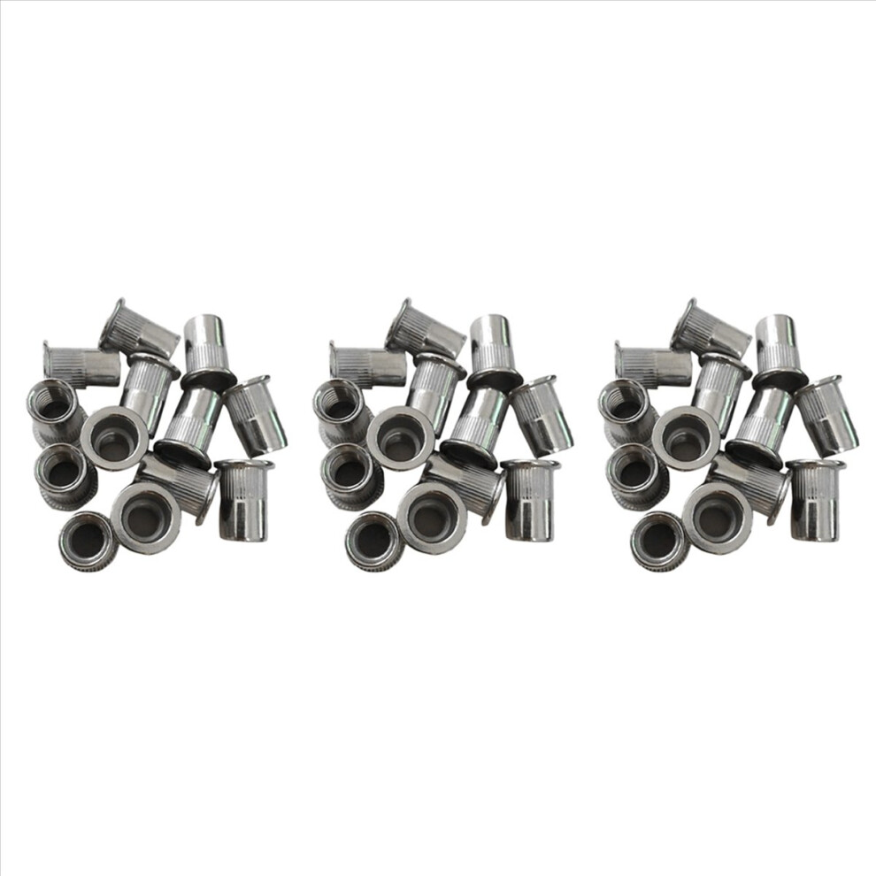 30Pcs M8 Rivet Nuts Stainless Steel Threaded Rivet Insert Nuts 4713066621244