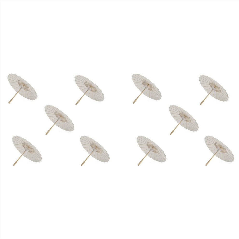 Ombrellone Da Spiaggia In Carta Da 5 Pezzi, 60 Cm, Bianco