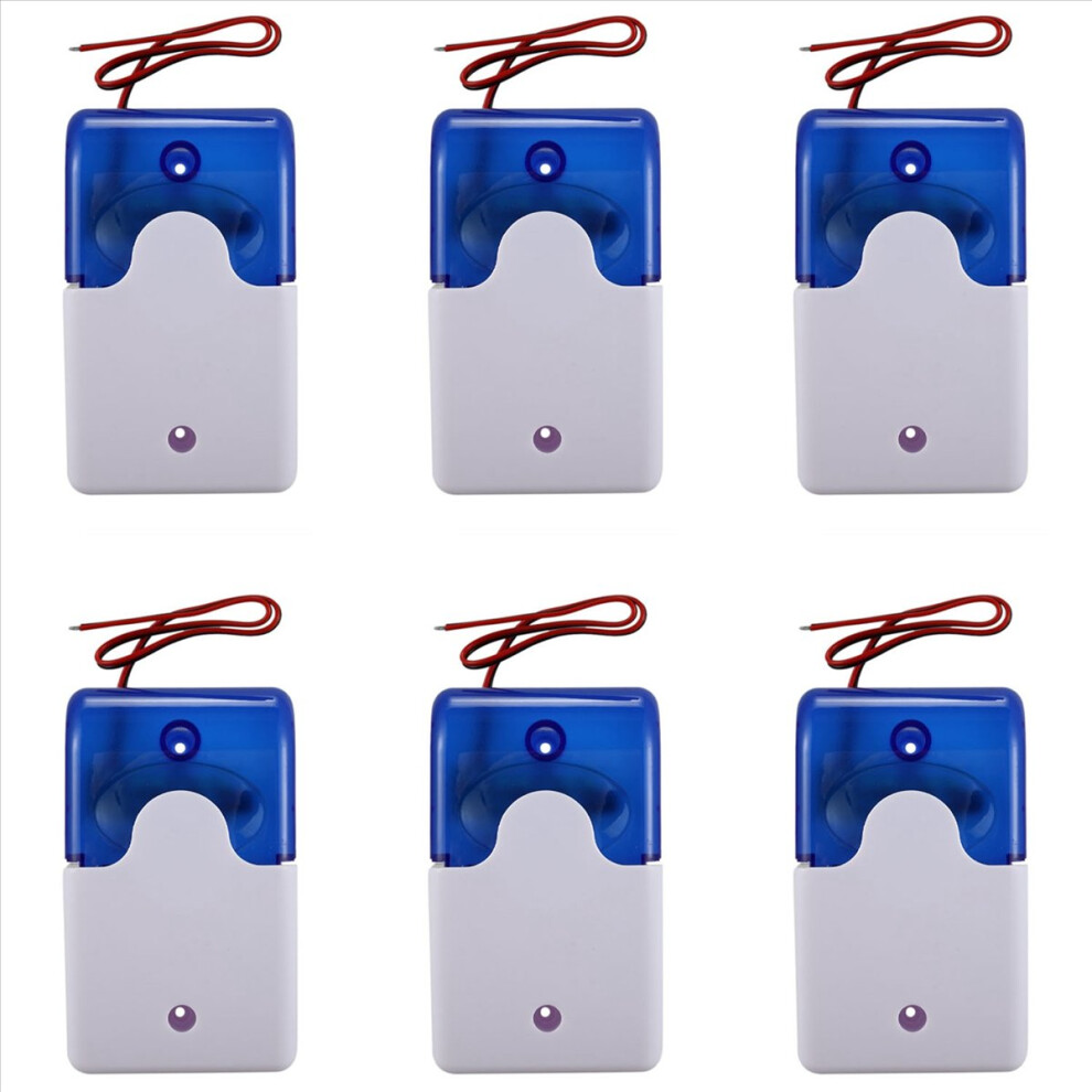 Mini Wired Strobe Warning Siren Dc 12V Sound Alarm 115Db Blue 4713066623033
