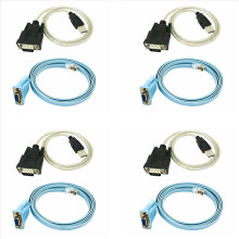 RJ45-verkkokaapeli Sarjakaapeli Rj45–DB9 ja RS232–USB (2 yhdessä)