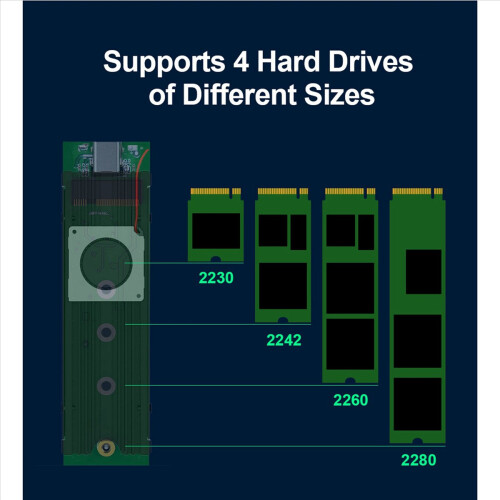 M.2 SSD NVMe Køleplade M2 2280 Solid State-harddisk