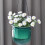 Pacote com 2 vasos de flores suspensos com autoirrigação para ambientes internos, 6,5 polegadas, cor esmeralda 4