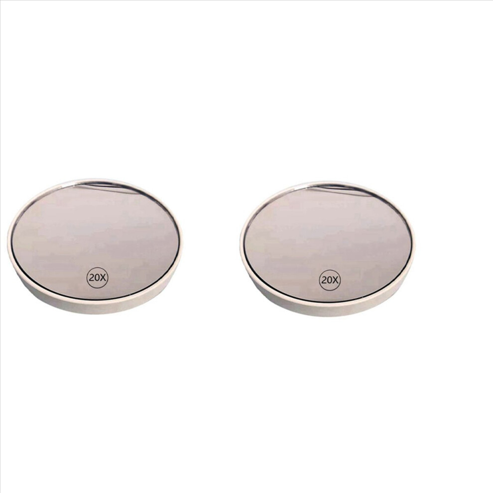 White Anti-Fog Magnifying Makeup Mirror Suction Cup Vanity Mirror,