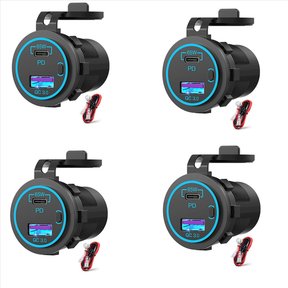 65W Pd 12V Usb Outlet For Laptop Usb C Car Charger Socket 4713066627536