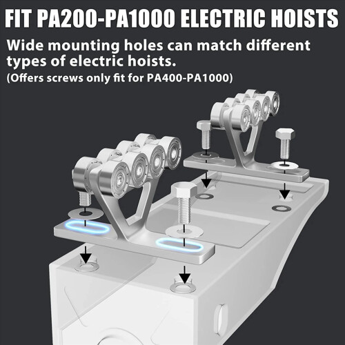2 τεμάχια καρότσι ανύψωσης για ανύψωση PA200-1000, συναρμολόγηση καροτσιού 8 τροχών 2