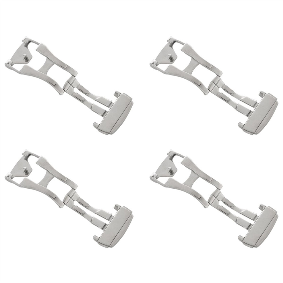18Mm Stainless Steel Watch Strap Folding Buckle Clasp Smooth 18Mm Silver 4713066626560
