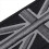 Jack UK Flag Badge Patch Stick 10cm x 5cm NY, (Sort/Grå) 5
