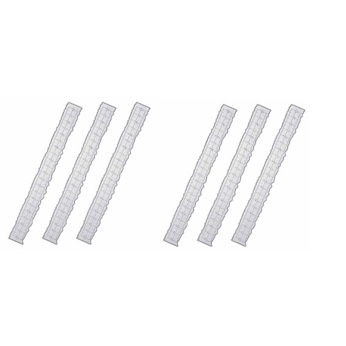 3 Pieces 8.4 Inches Metal Irregular Edges Ruler for Card Making Tools