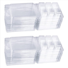 100 förpackningar smältvax, musslor, genomskinlig tom plastbricka
