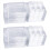 100 Packs Wax Melt Clamshells Molds, Clear Empty Plastic Square Tray 1