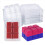 100 Packs Wax Melt Clamshells Molds, Clear Empty Plastic Square Tray 2