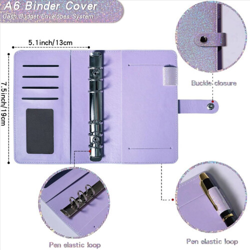 A6 Money Organizer til A6 Cash Budget Binde Budget Planner Binder, D 2
