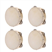 Tobă de mână cu clopot de 6 inch, jucărie muzicală metalică, jocuri pentru copii