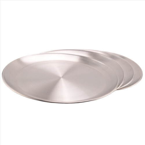 Pacote com 4 assadeiras de aço inoxidável de 12 polegadas para pizza, para assar e assar 2