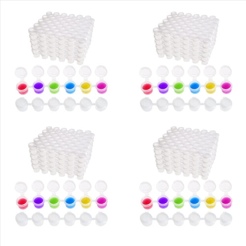 50 λωρίδες δοχείων χρώματος, 300 δοχεία 2Ml/0.07 Oz κενά δοχεία χρώματος