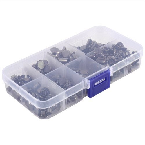 90 σετ βιδών Chicago Assorted Kit, 6 μεγέθη για DIY δερμάτινες κατασκευές A 2