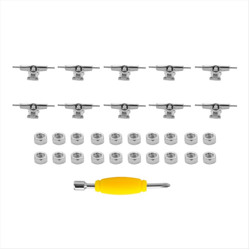 10 Pcs 29mm Fingerboard Trucks Finger Skateboard Deck mit Muttern 2