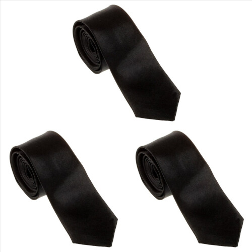 Cravatta unisex casual sottile e stretta - Nero