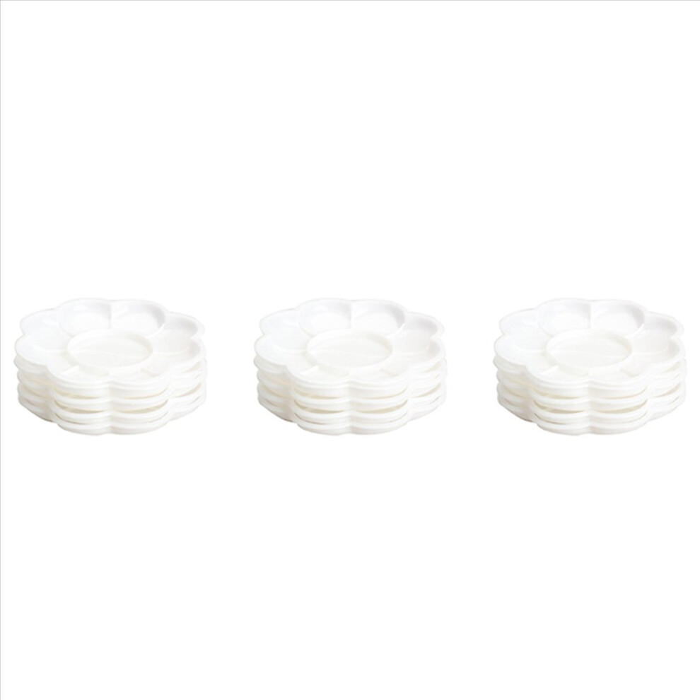 5Pcs Plastic Nail Art Paint Color Mixing Palette Plate Disk