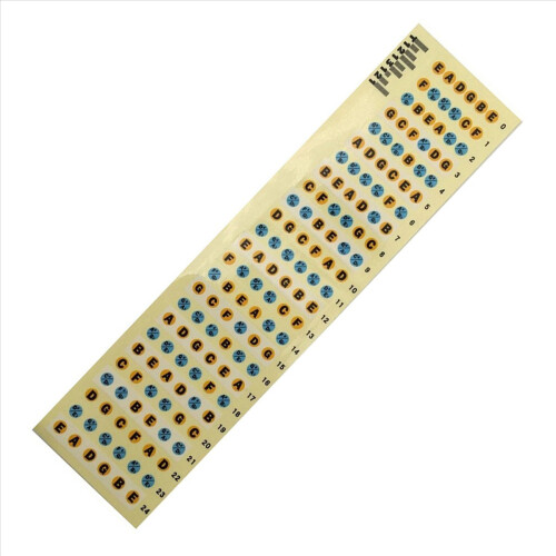 Klistremerke for gitargribebrettnote (gitar - flerfarget) 1