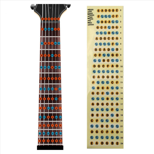 Klistremerke for gitargribebrettnote (gitar - flerfarget) 2