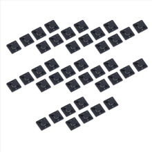 100 peças de suporte de base para braçadeira de cabo autoadesivo 20 x 20 x 6 mm
