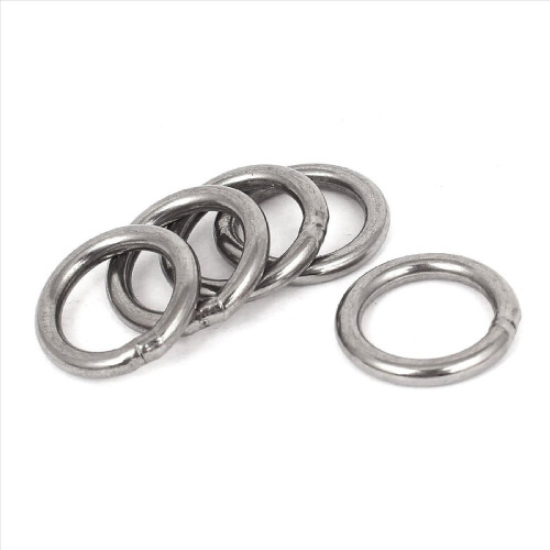 Ιμάντες από ανοξείδωτο χάλυβα 20mm x 3mm, συγκολλημένοι δακτύλιοι Ο, 5 τεμάχια 1