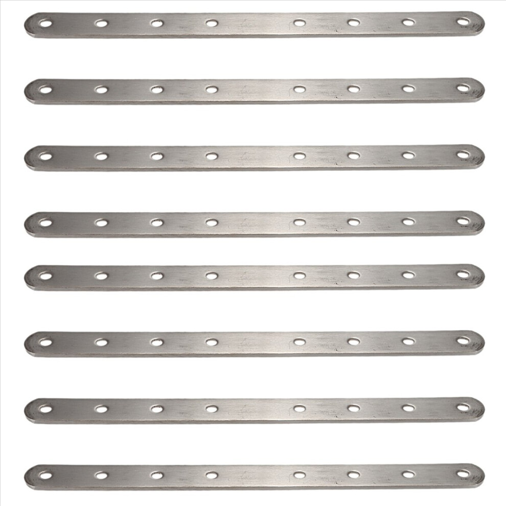 Metal 8 Holes Flat Straight Design Corner Brace Angle Bracket 250Mm 4711578764169