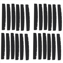 6x czarna nakrętka górna do gitary 6-strunowej 42 mm x 3 mm