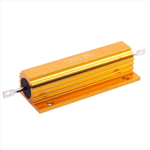 Guldbeklædt aluminiumsmodstand 100W, 2 Ohm 2R 2