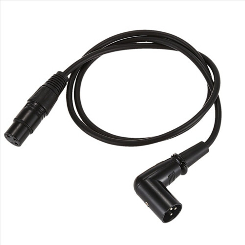 Retvinklet han-til-hun XLR-kabel, signalledning 1