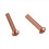 100 Pcs 5/64inch x 25/64inch Round Head Copper Solid Rivets Fasteners 3