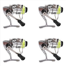 Mini 100 carretel de pesca de bolso 4.3:1 carretel de pesca de roda de metal